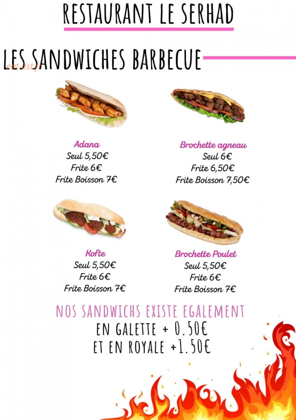 Restaurant le Serhad — carte page 2