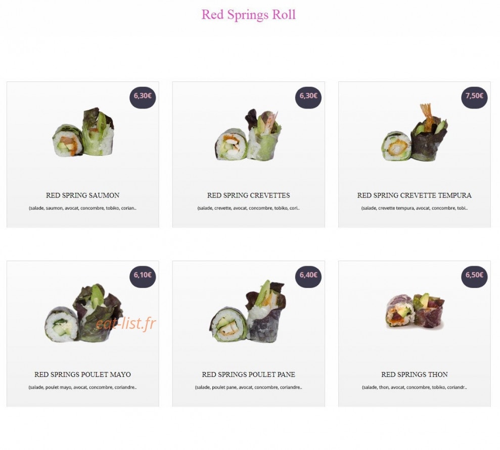 Sushi Yaki World — carte page 19