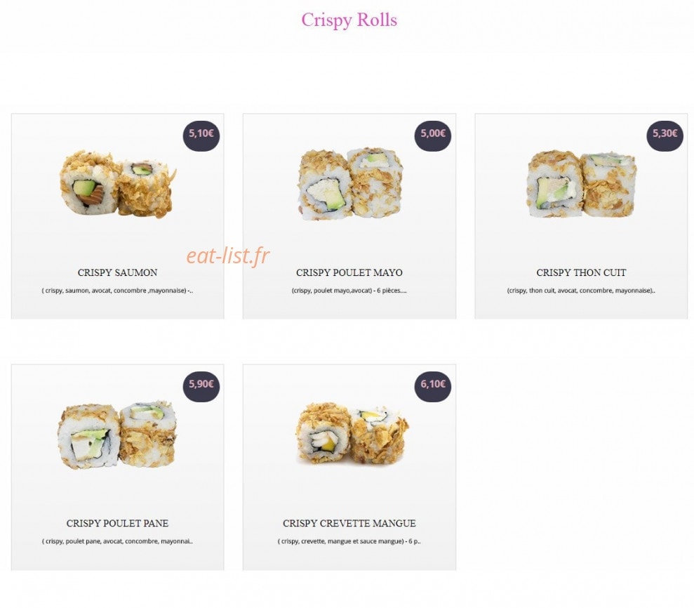 Sushi Yaki World — carte page 15