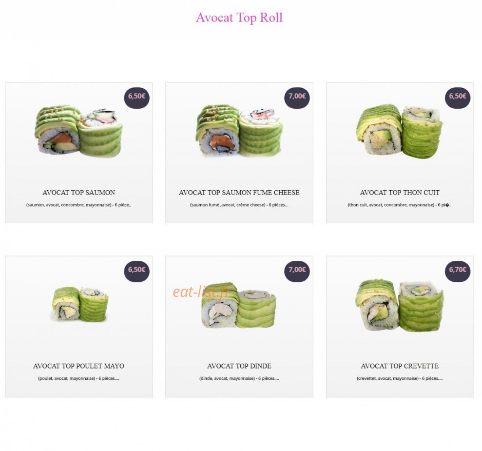 Sushi Yaki World — carte page 12