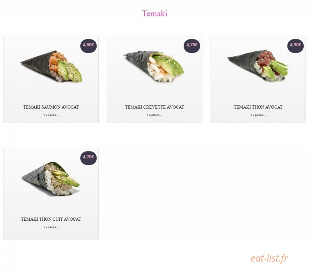 Sushi Yaki World — carte page 10