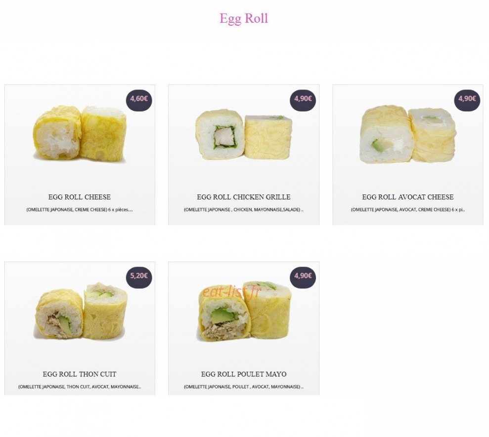Sushi Yaki World — carte page 11