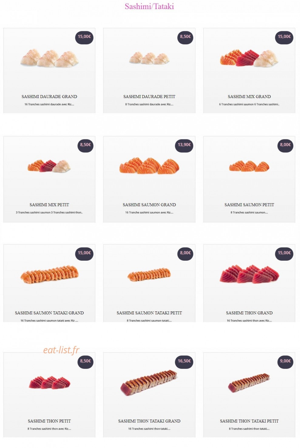 Sushi Yaki World — carte page 6