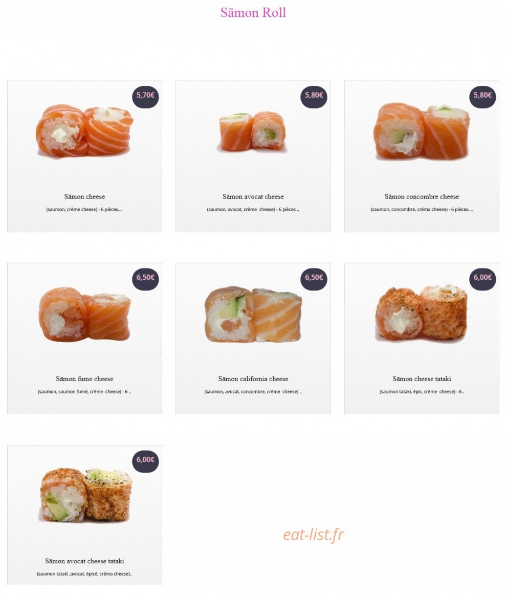 Sushi Yaki World — carte page 13