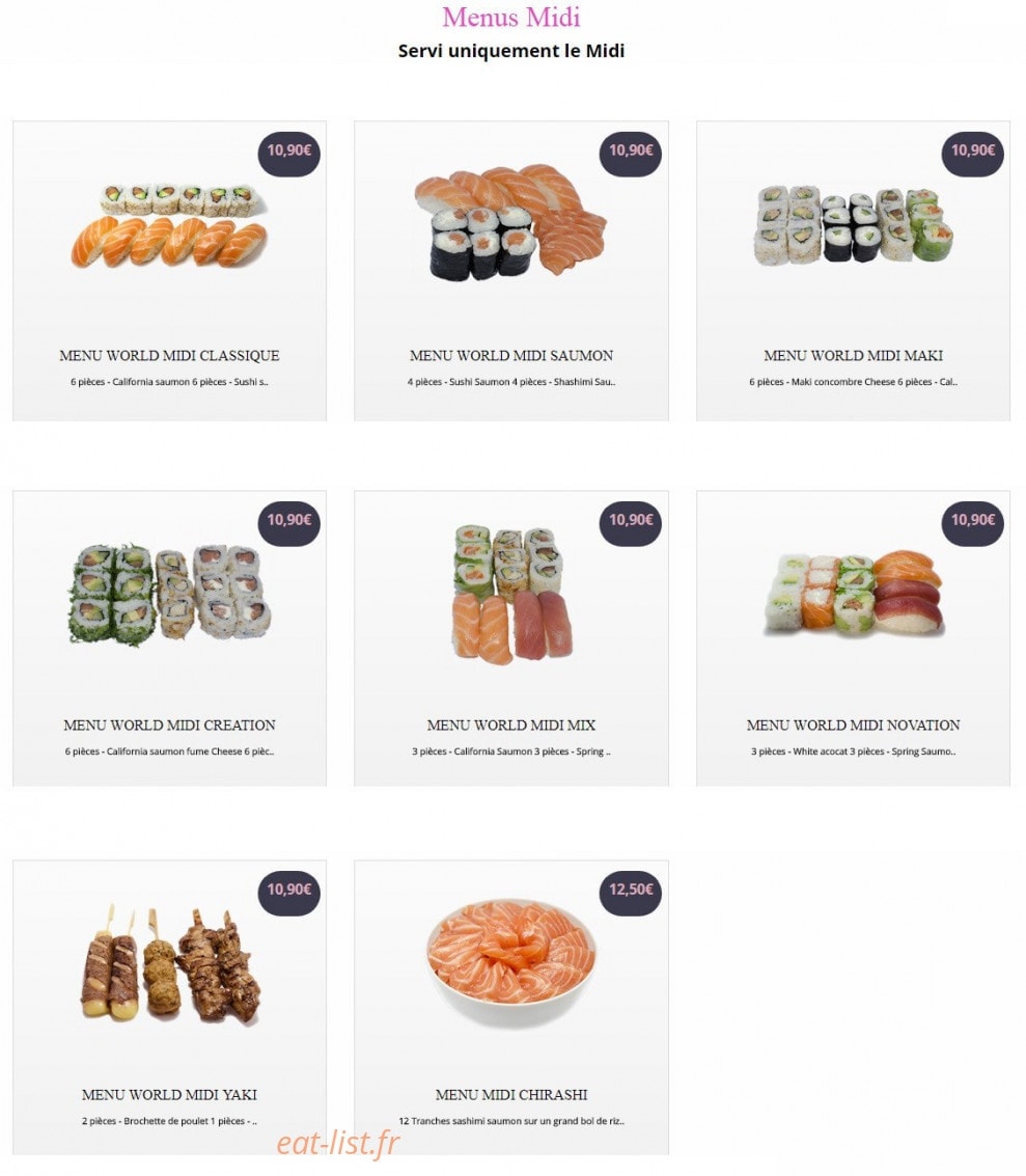 Sushi Yaki World — carte page 24
