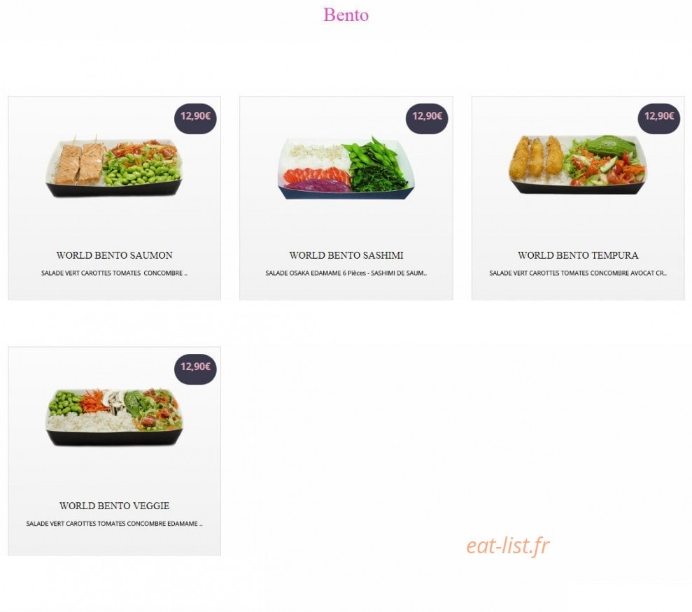 Sushi Yaki World — carte page 3