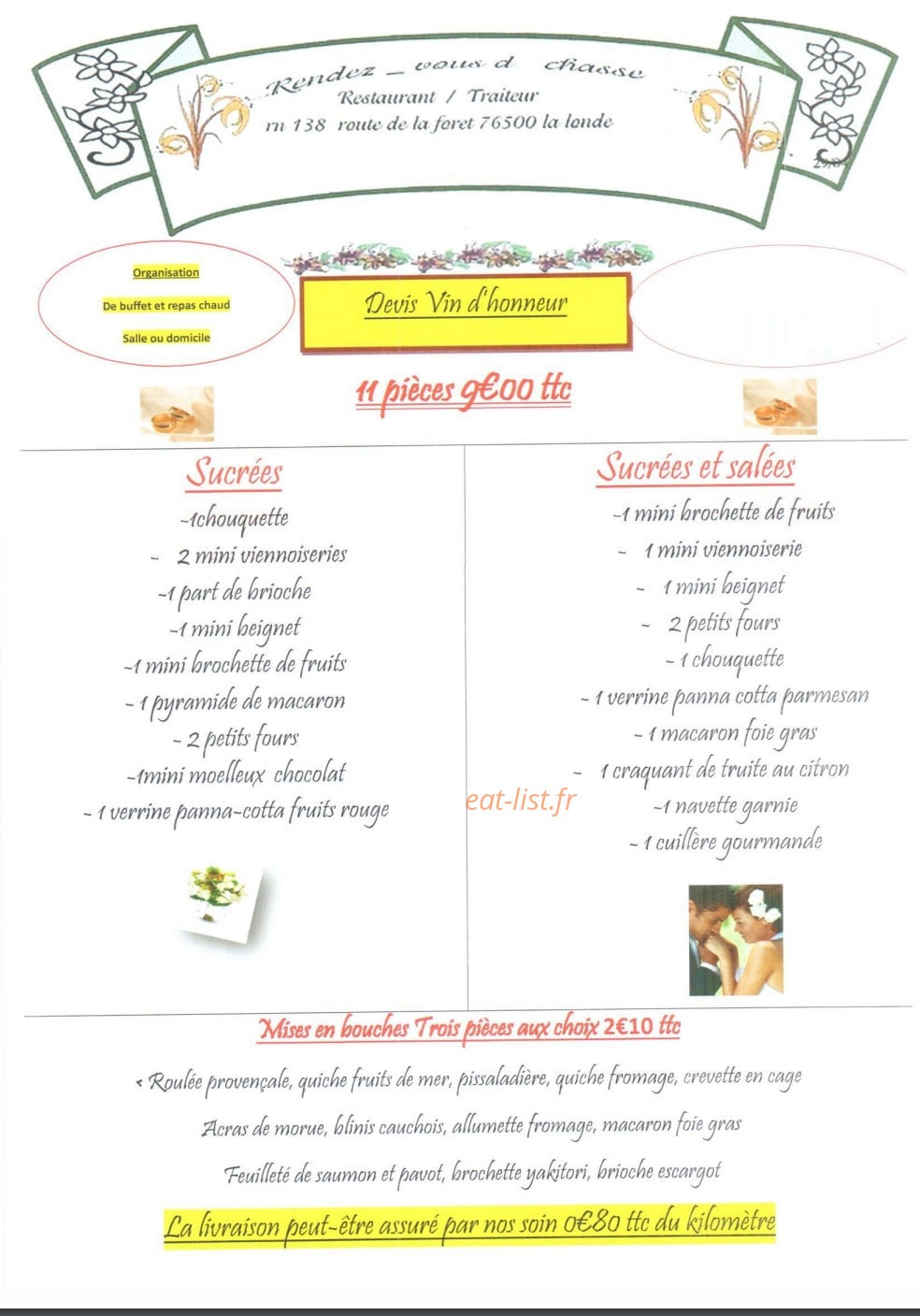 Au Rendez Vous D'Chasse — carte page 25