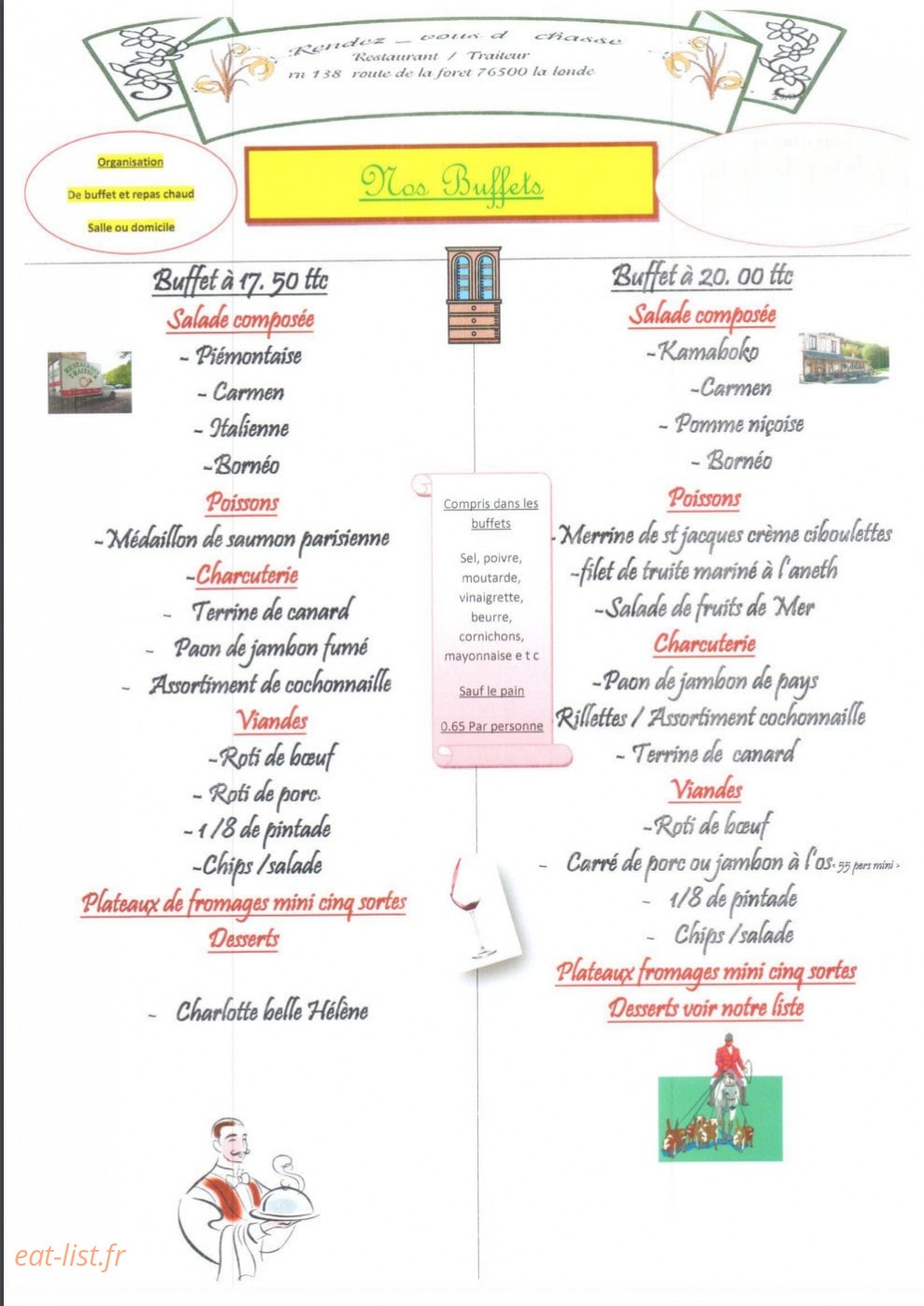 Au Rendez Vous D'Chasse — carte page 7