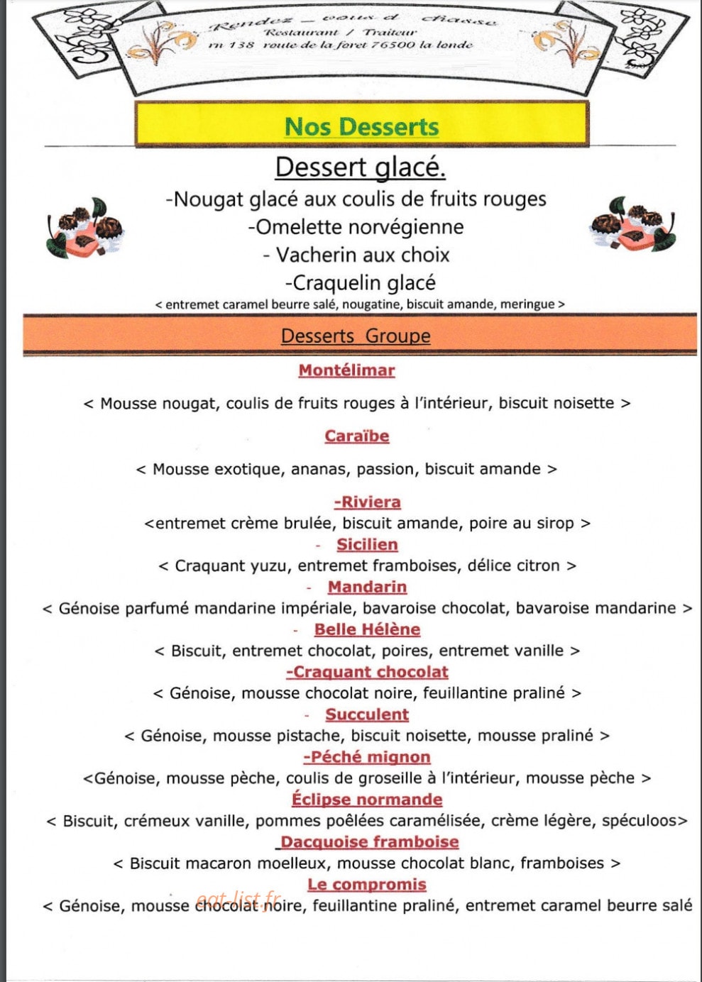 Au Rendez Vous D'Chasse — carte page 5