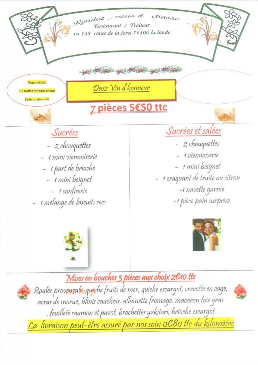 Au Rendez Vous D'Chasse — carte page 23