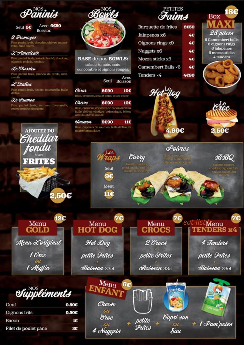 Home Burger's — carte page 4