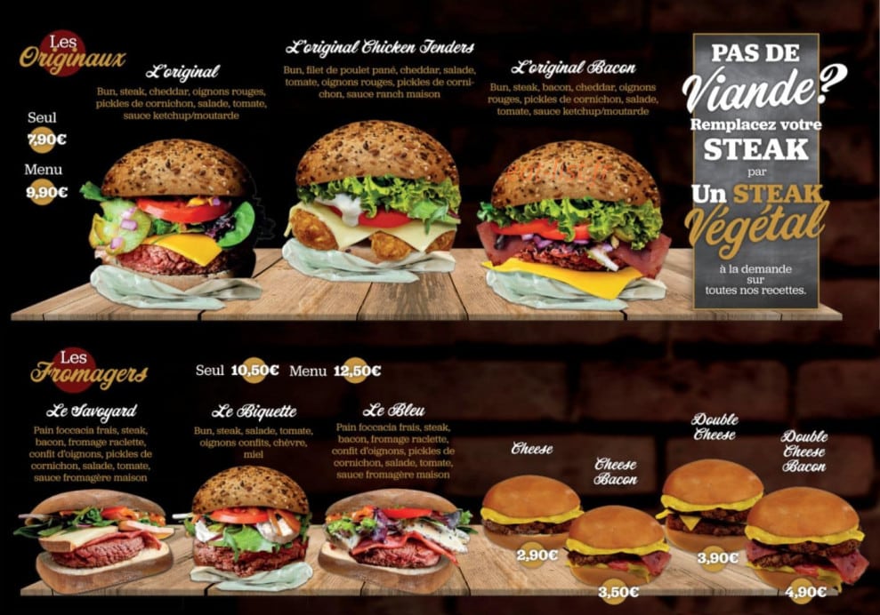 Home Burger's — carte page 2