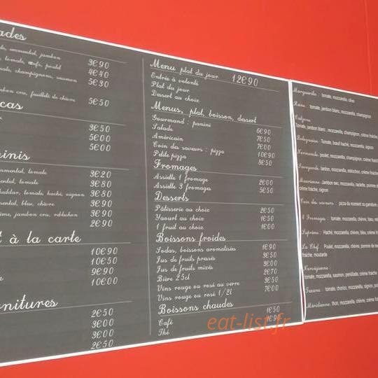 Le Coin des Saveurs — carte page 1