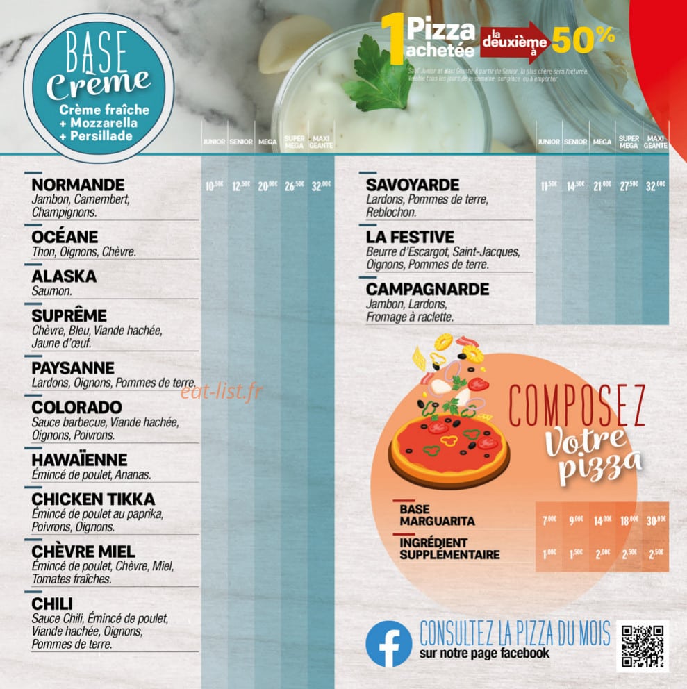 Papa Pizz — carte page 2