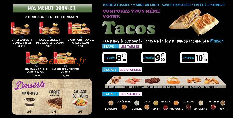World kebab — carte page 1
