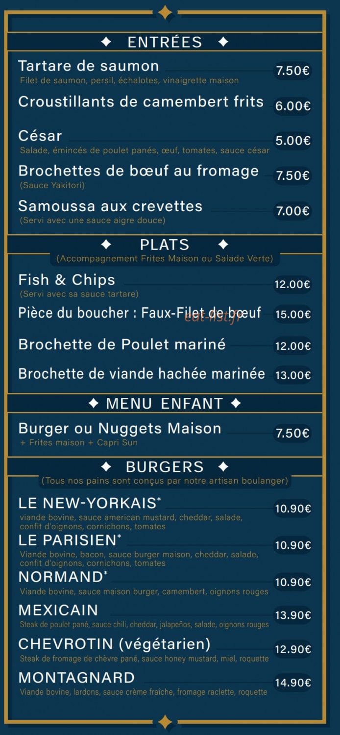La Cantine du Château — carte page 2