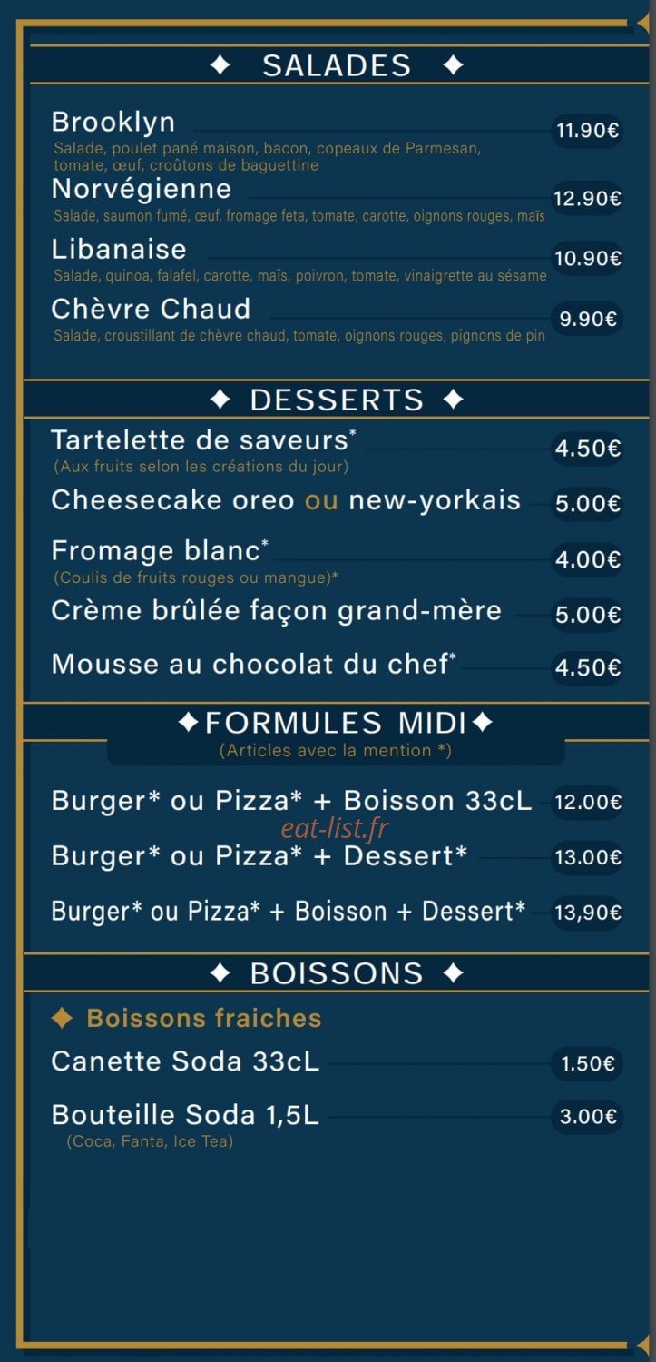 La Cantine du Château — carte page 4