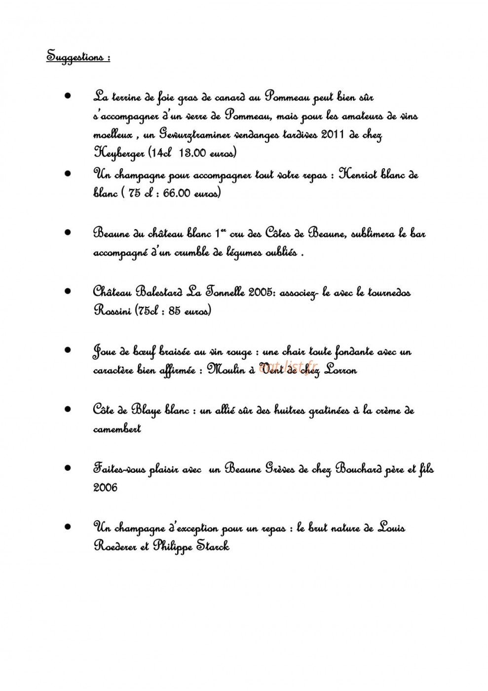 Le Relais des Dalles — carte page 8
