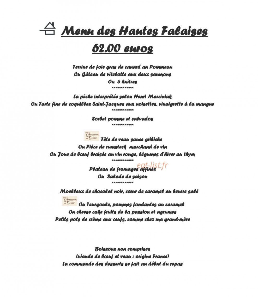 Le Relais des Dalles — carte page 1