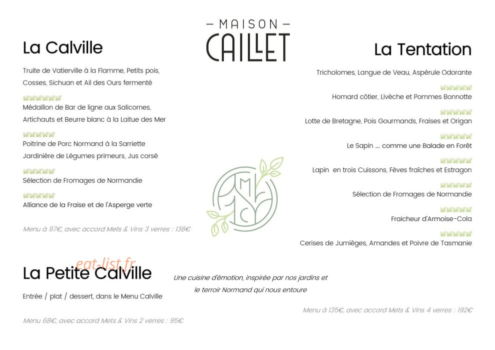 Maison Caillet — carte page 1