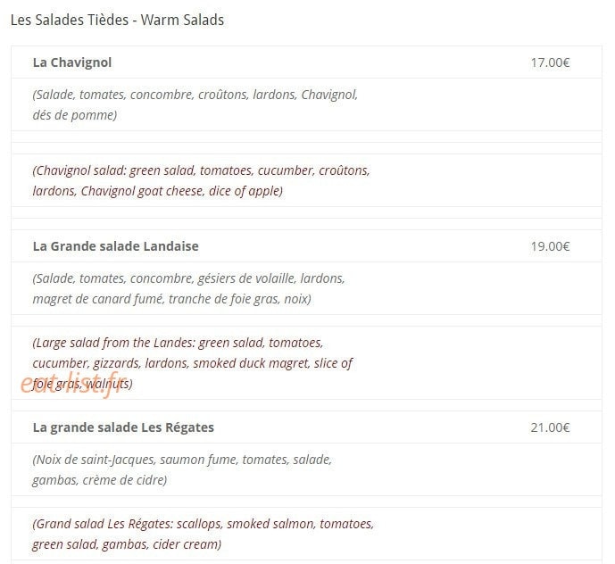 Les Régates — carte page 5
