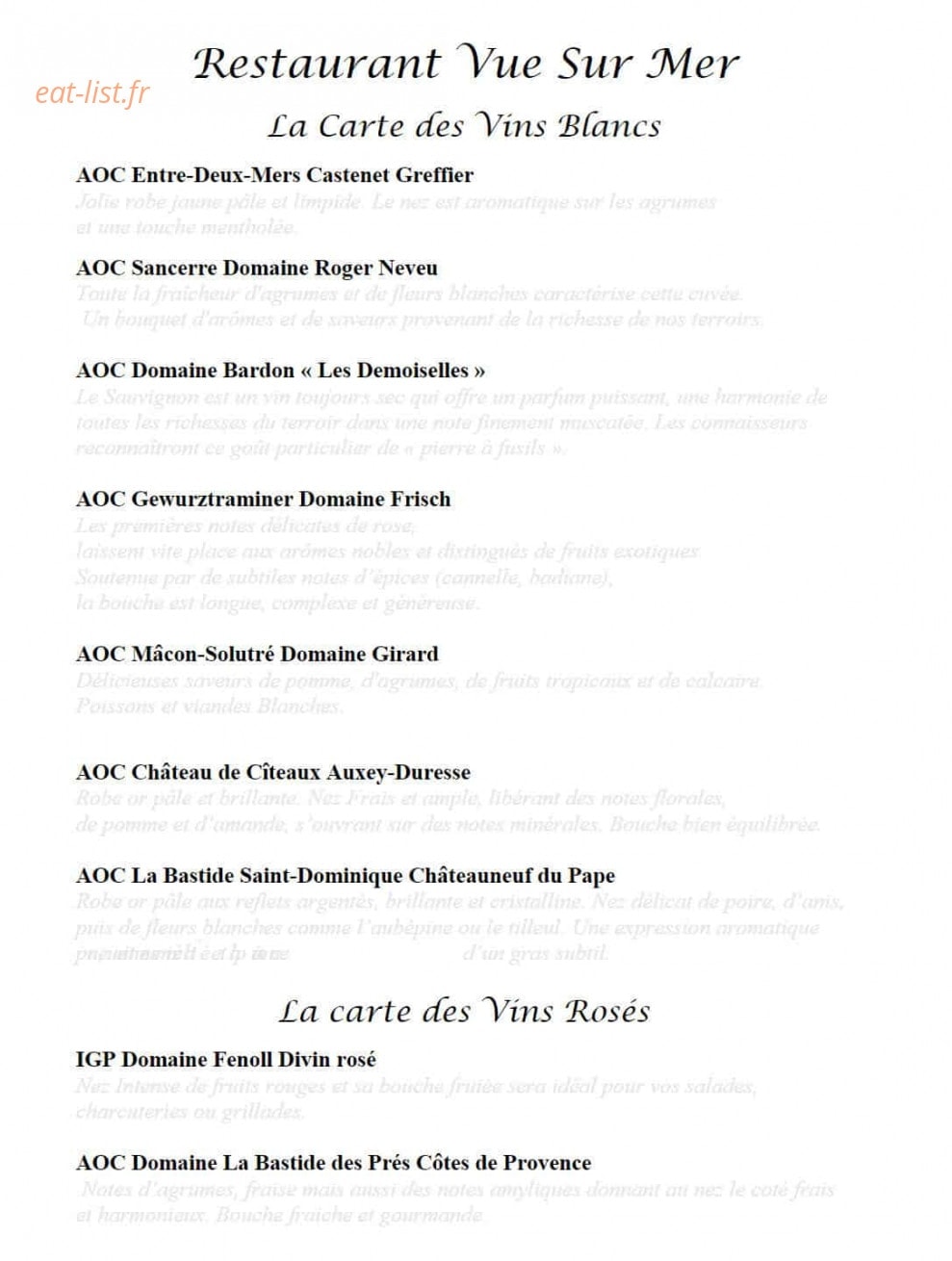 Vue sur mer — carte page 3