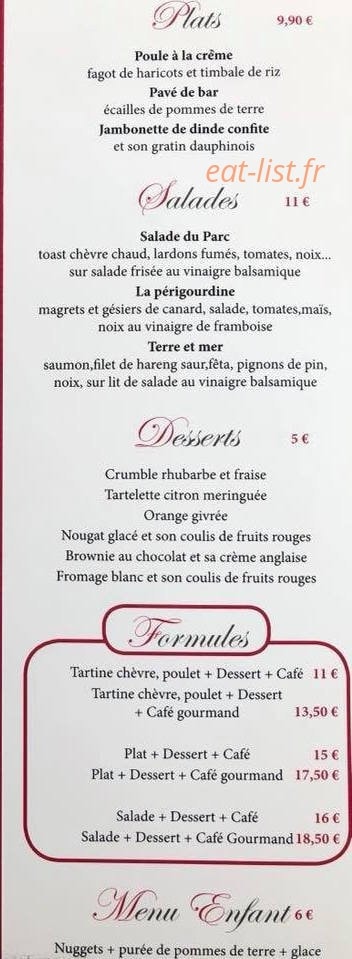 La Terrasse gourmande — carte page 2