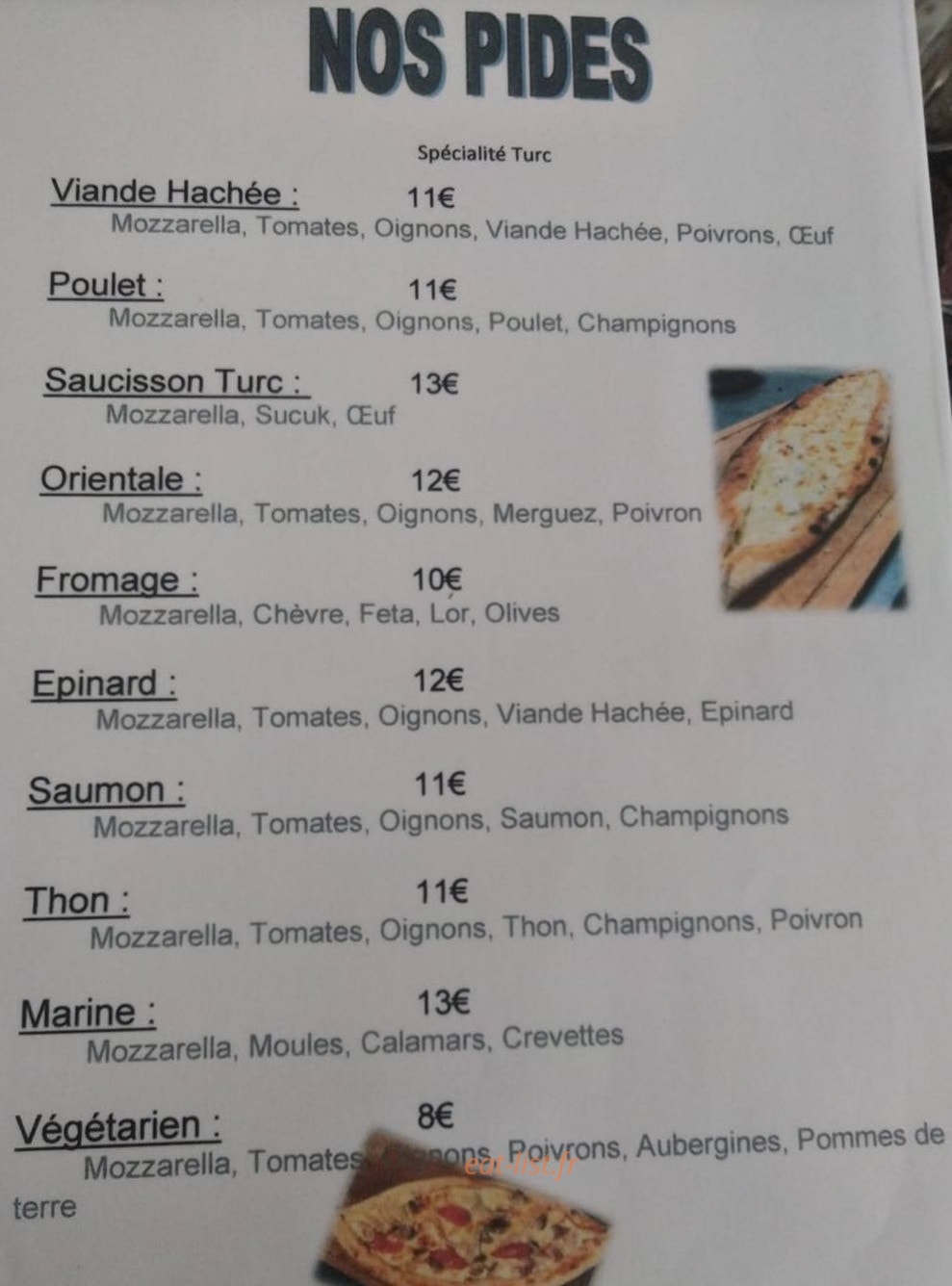 Marmara Kebab — carte page 3