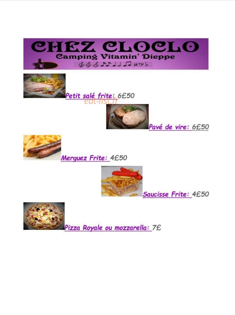 Chez Cloclo — carte page 1