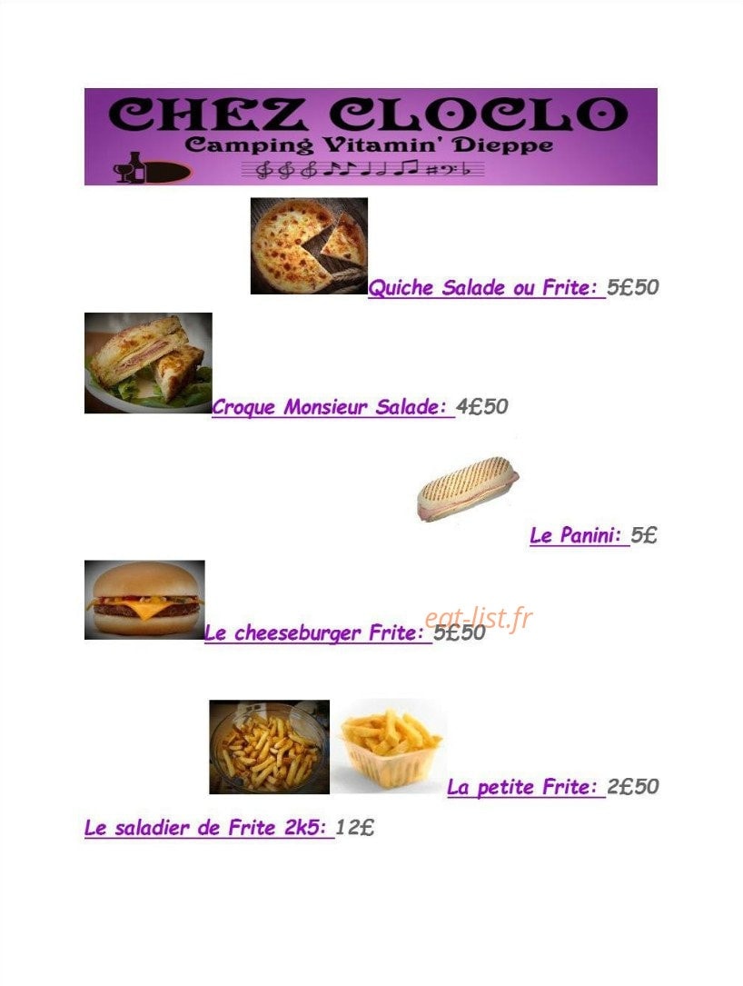 Chez Cloclo — carte page 2