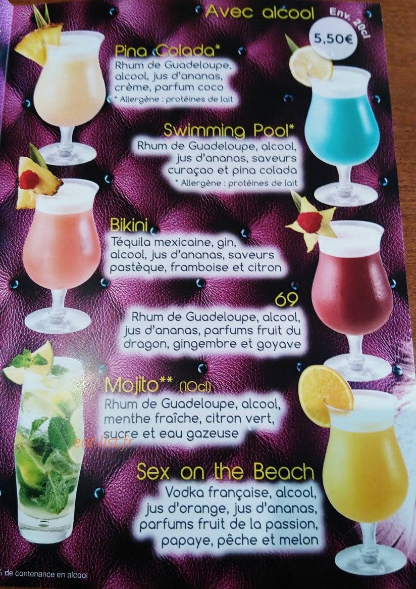 Chez Cloclo — carte page 4