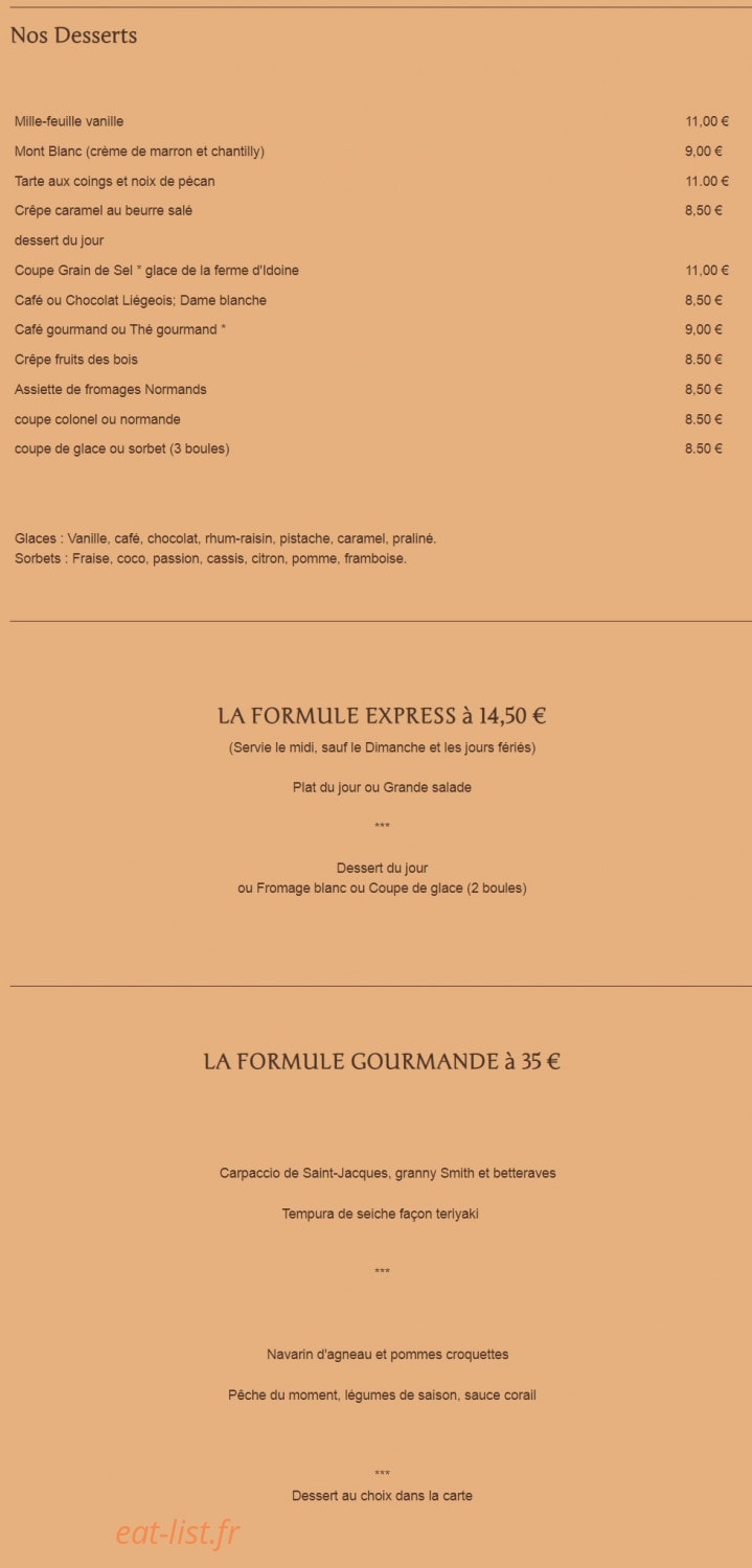 Le Grain de Sel — carte page 2
