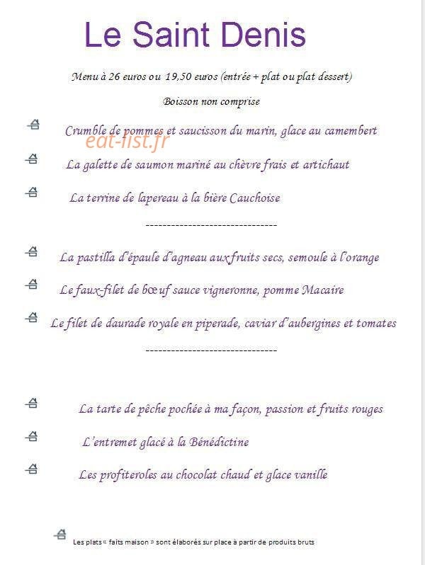 Le Saint Denis — carte page 1