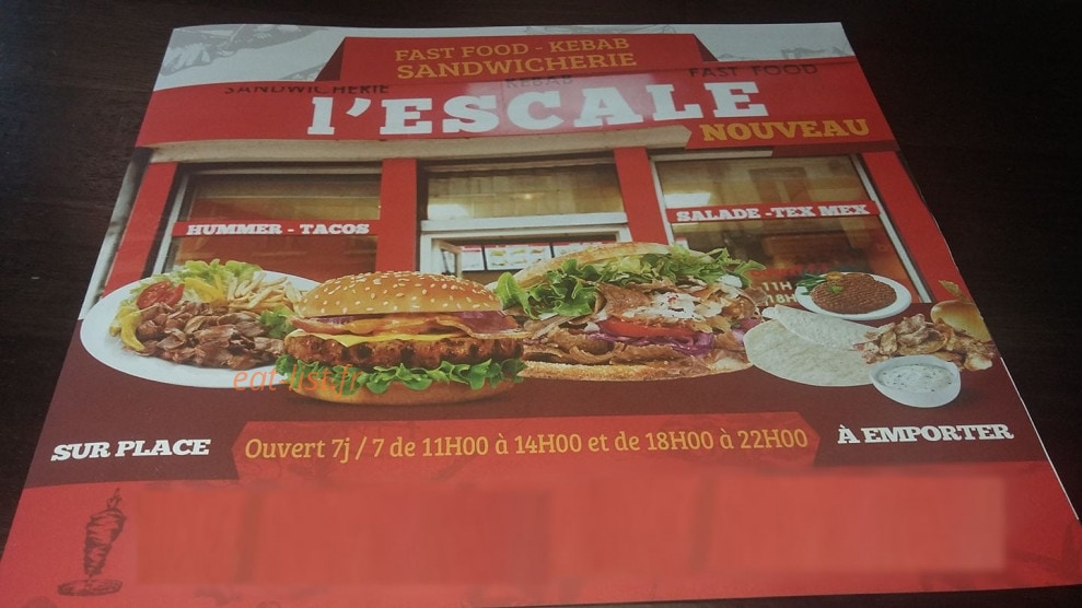 Escale Kebab — carte page 1