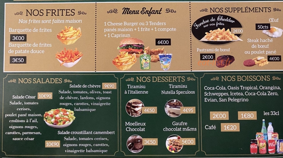 La Maison du Burger — carte page 3