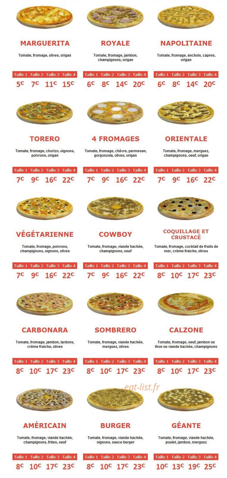 Nico pizz' — carte page 1