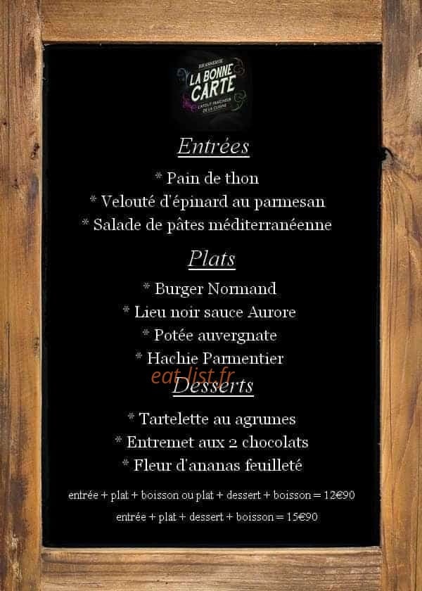 La Bonne Carte — carte page 1