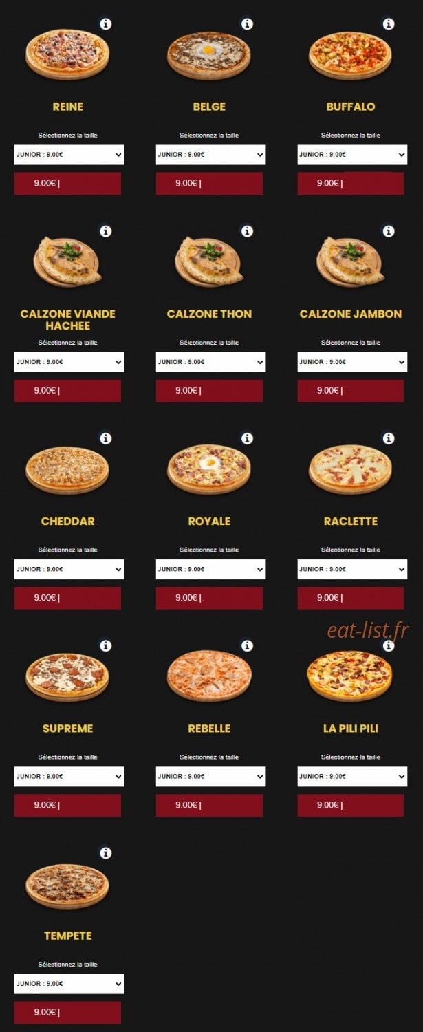 Pizza King — carte page 3