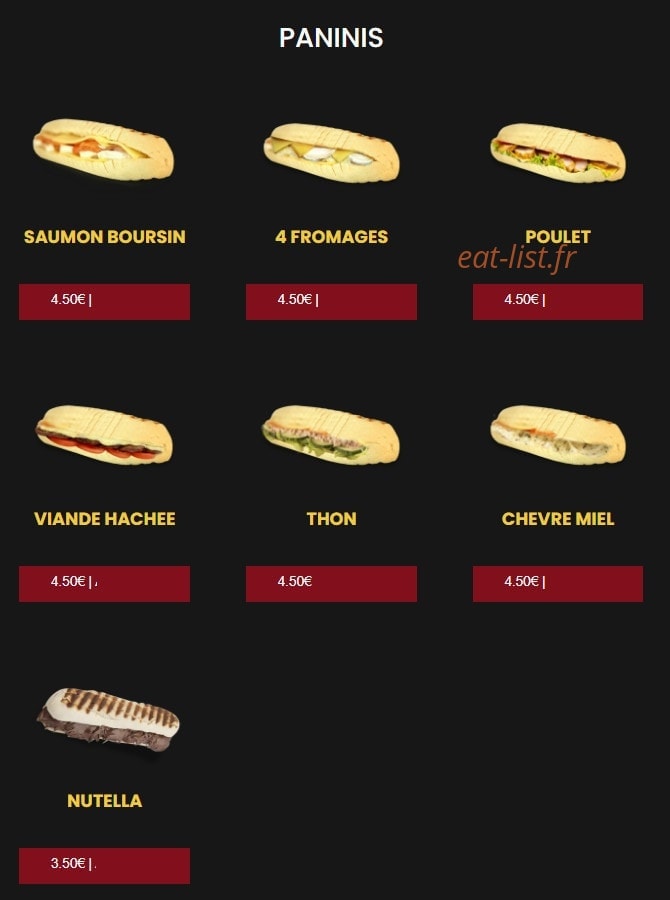 Pizza King — carte page 6