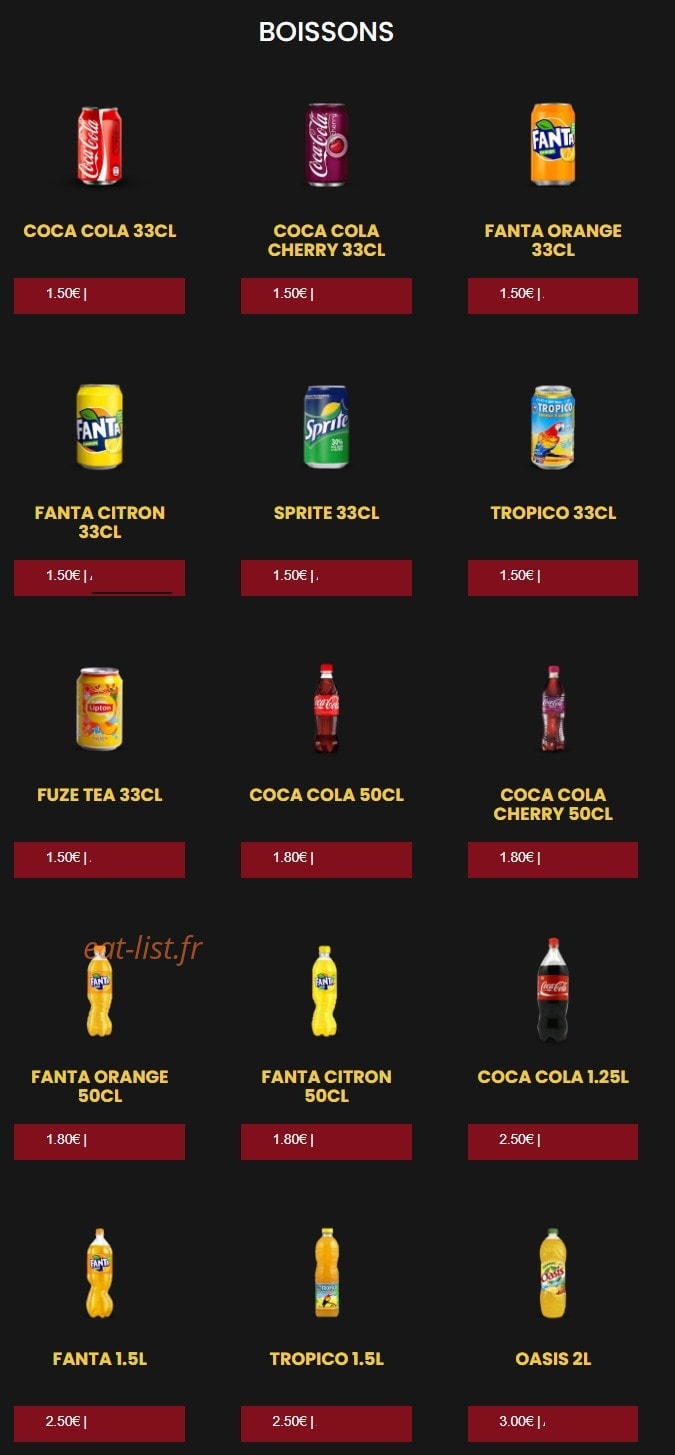 Pizza King — carte page 12