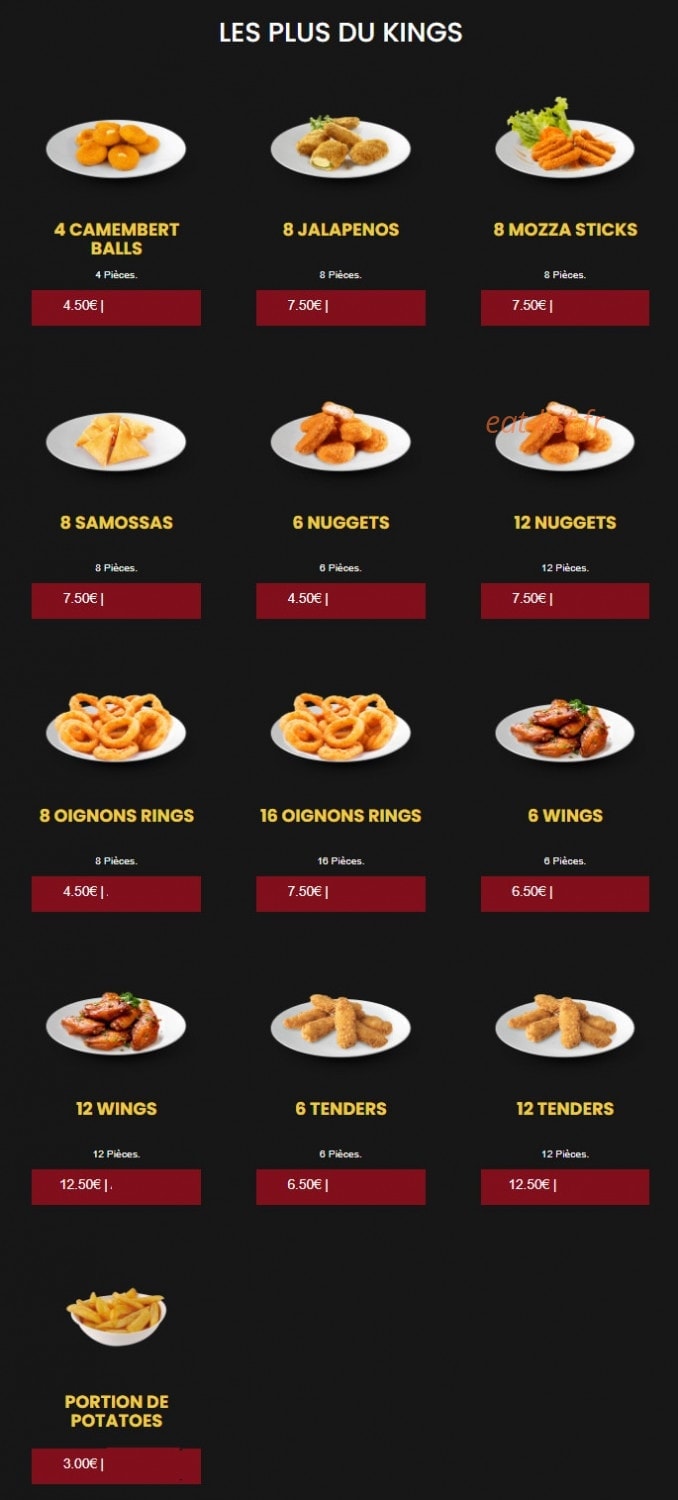 Pizza King — carte page 9