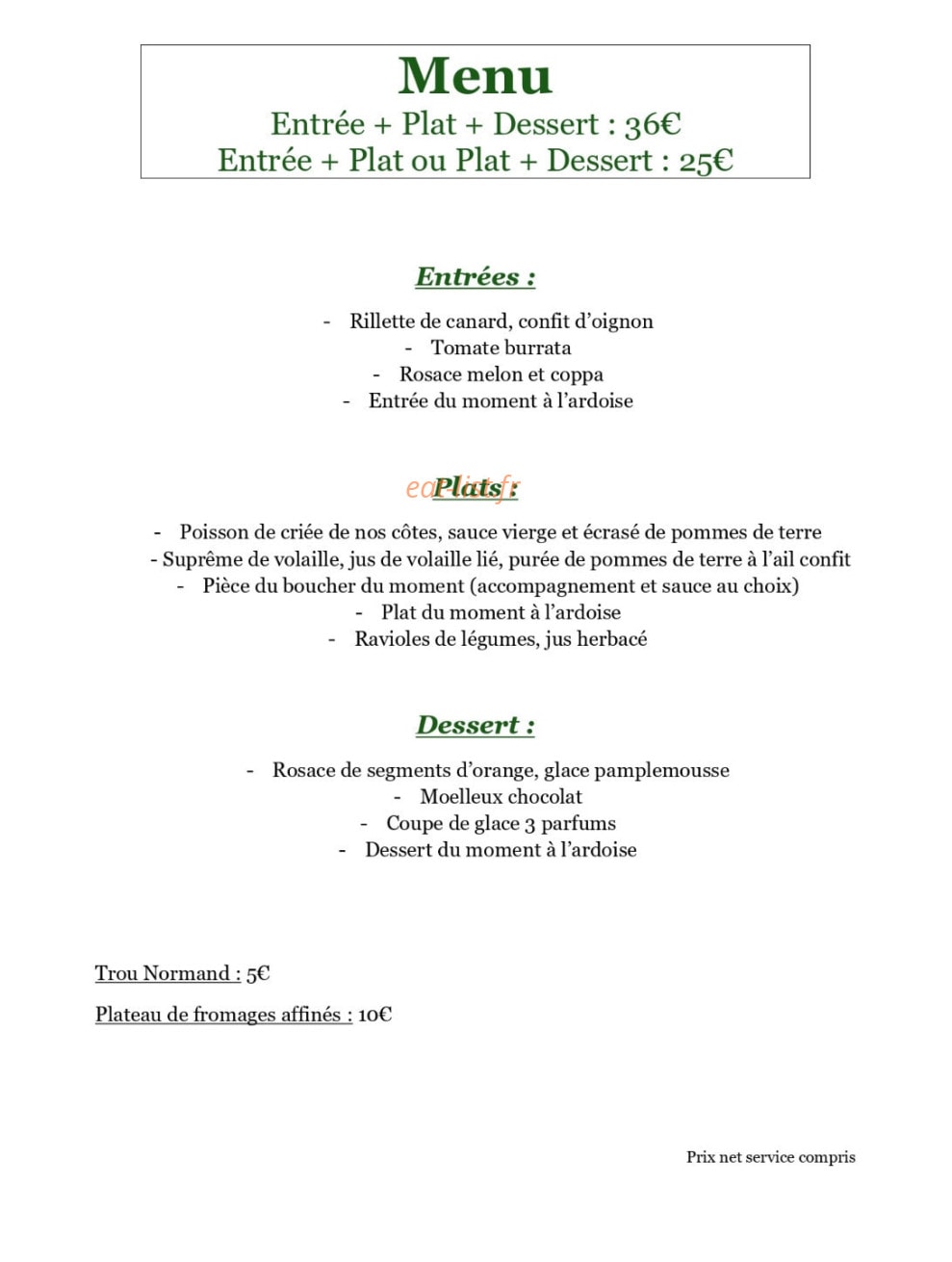Antre Amis — carte page 3