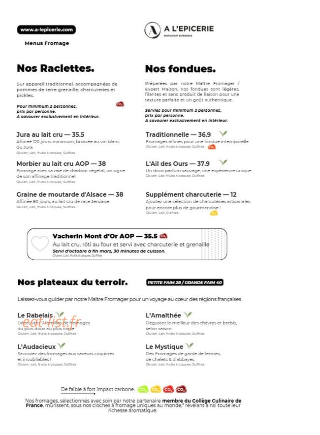 A l'Epicerie — carte page 5