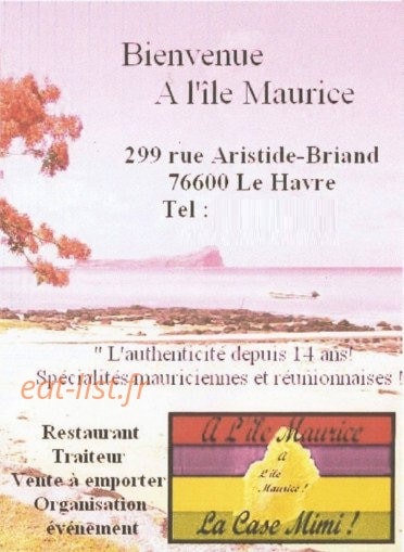 A l'ile Maurice "la case mimi" — carte page 1