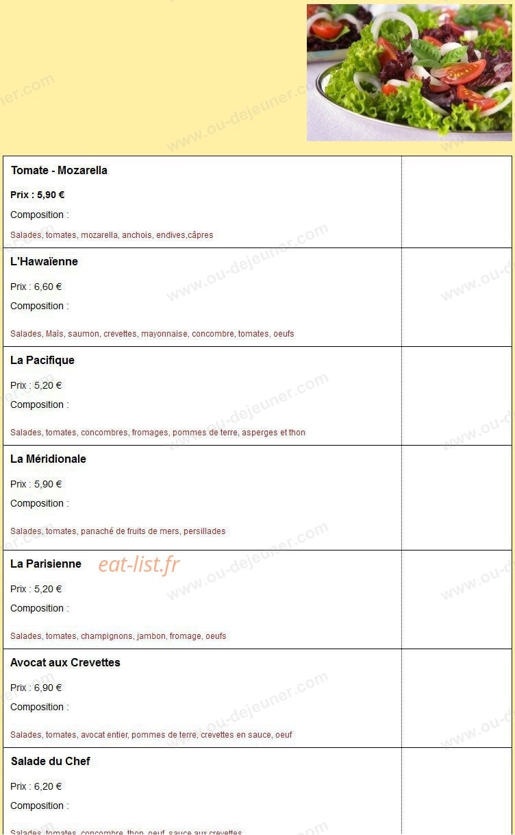 Allo Pizza Torino — carte page 1