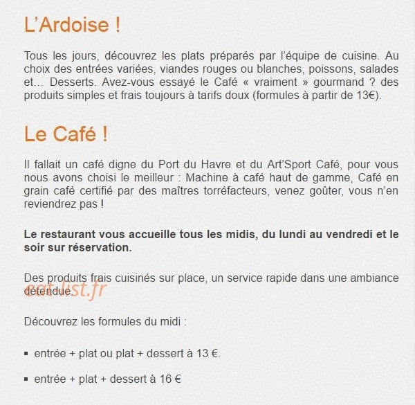 Art'Sport — carte page 2