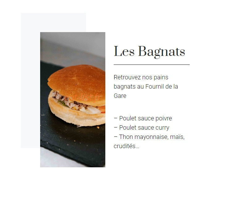 Carte et menu de Au Fournil de la Gare à Le Havre — Les bagnats