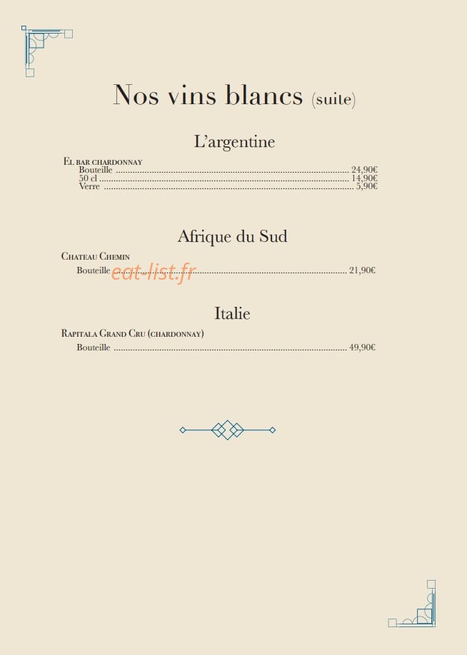 Beef and Wine — carte page 7