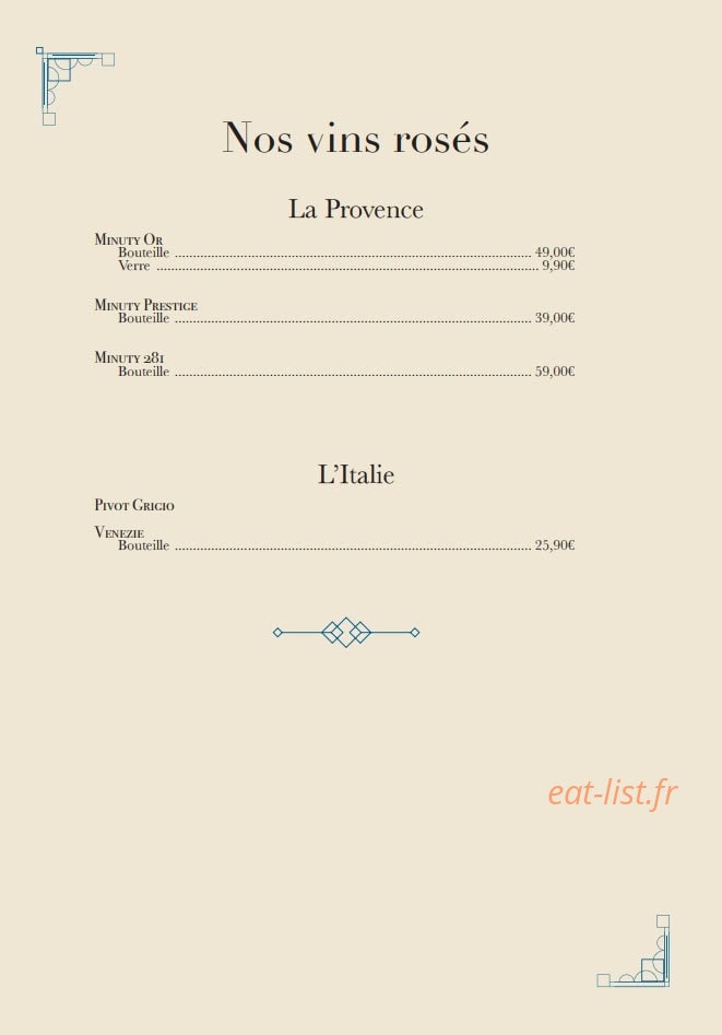 Beef and Wine — carte page 5