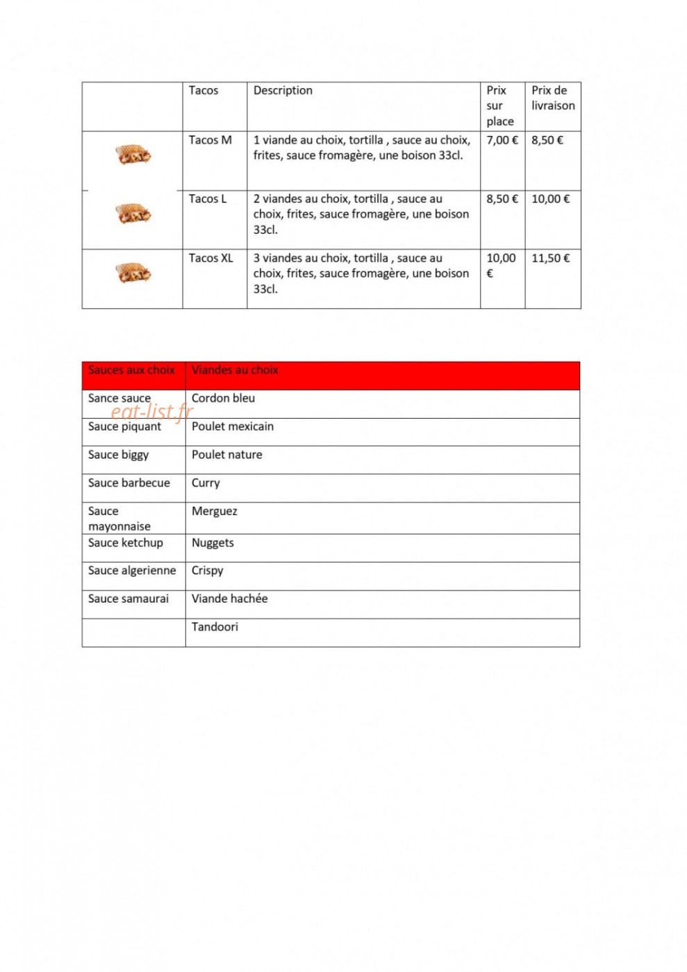 Big Moh's — carte page 8